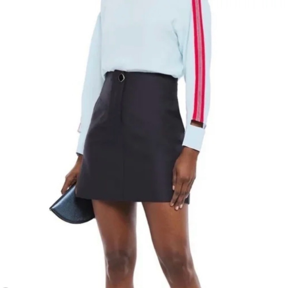 Sandro Lucienne Blue and Red Striped Cutout Top.